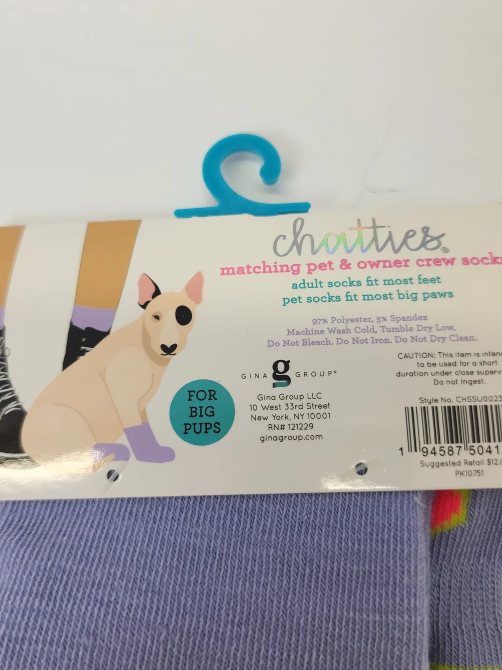 Chatties Matching Pet & Owner Crew Socks - Red Paw Dog Design